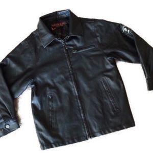 HAWKE & CO OUTFITTER Black Faux Leather Jacket